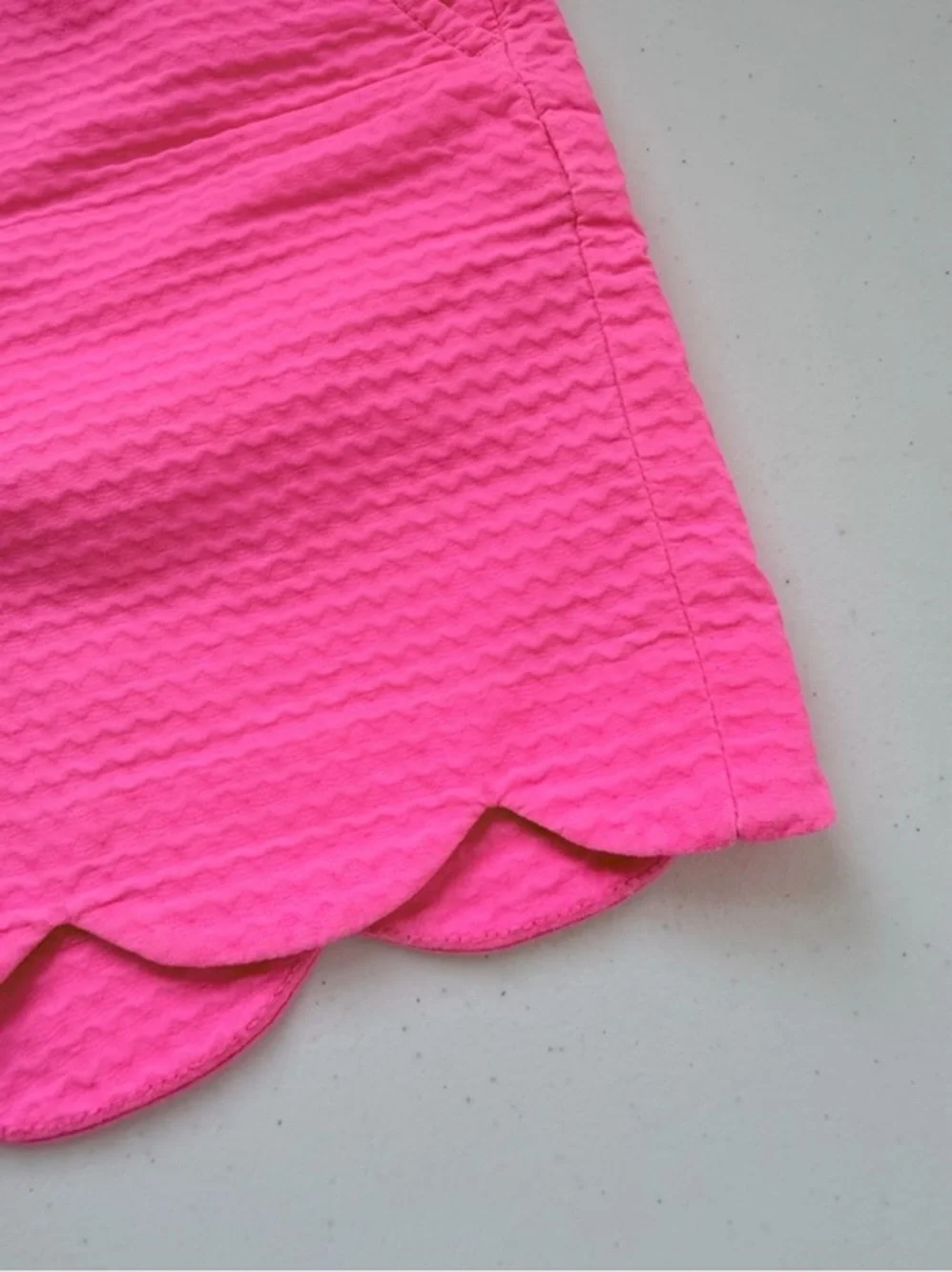 Lilly Pulitzer Buttercup‎ Shorts Pink Wave Jacquard Textured Cotton 023468 Sz 16